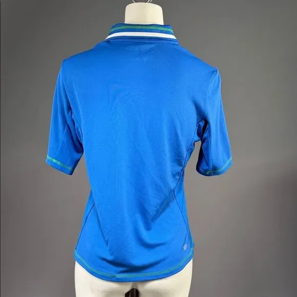 Lacoste Women's Blue Button Down Shirt (rack6) - Picture 7 of 8